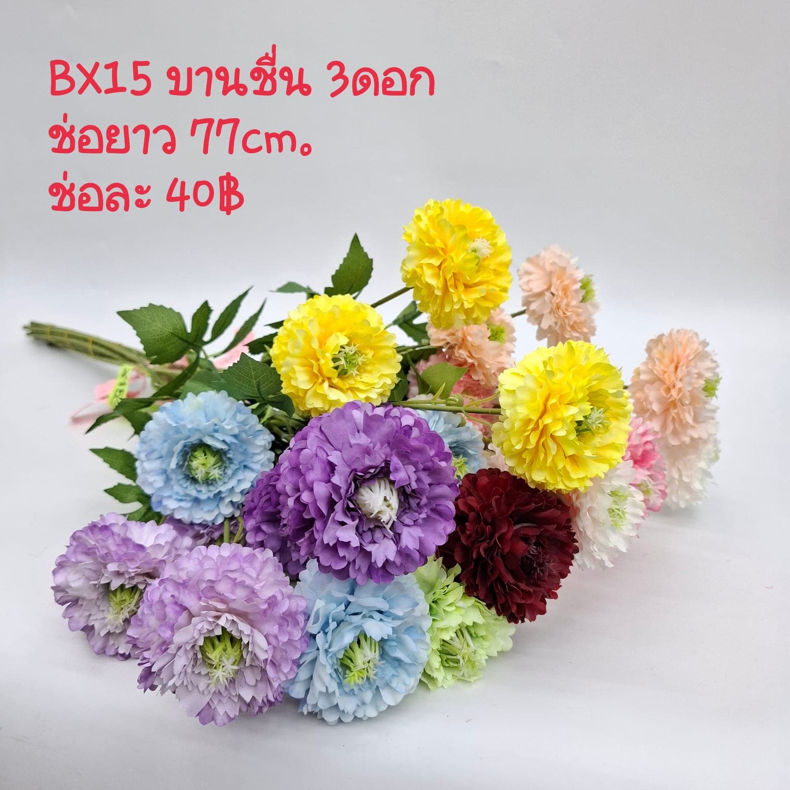บานชื่น3ดอกช่อยาว (BX15), เดซี่ — ดอกเล็กเป็นมิตร ใช้แทรกจังหวะให้ช่อดูเบาขึ้น