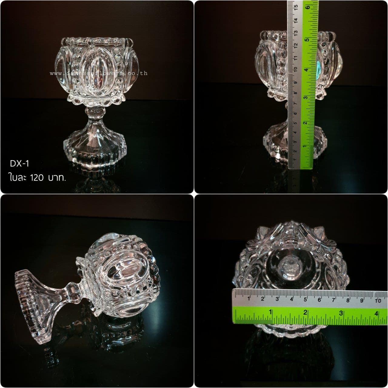 แจกัน (DX), Vase — ceramic and glass vessels chosen to hold and frame the arrangement.